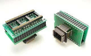 Adapter for 28 pin DIP and 32 pin PLCC with Low Insertion Force (LIF) socket