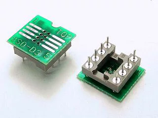 8-pin SOIC SMD to DIP plug adapter for production boards